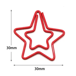 Trombone en métal étoile rouge mignon marque-page créatif pour bureau avec taille 30mm
