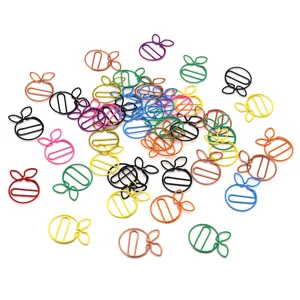 Colorful creative shaped paper clips cute metal stationery bookmarks sticky note memo clips