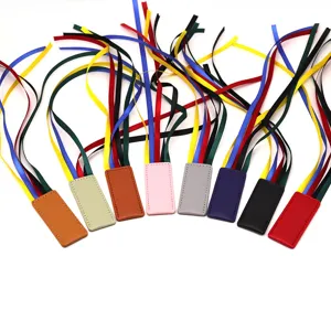 Colorful leather ribbon bookmarks with multiple silk ribbons for Bible textbook marking stationery.