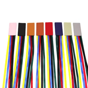 Leather ribbon bookmarks for books, colorful multi-strand page markers for Bible reading.