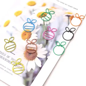 Cute fruit shaped metal paper clips, colorful note clips for office, school and stationery gifts.