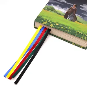 Colorful ribbon bookmarks for hardcover books and Bibles, durable student stationery marker.