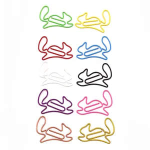 Colorful squirrel shaped metal paper clips, cute animal bookmarks for office and school.