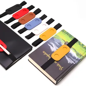 Porte-stylo en cuir avec bande élastique pour carnet, accessoire coloré pour stylo.