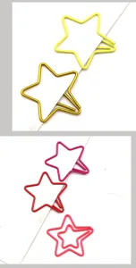 Trombones étoile colorés jolis marque-pages en métal pour fournitures scolaires bureau