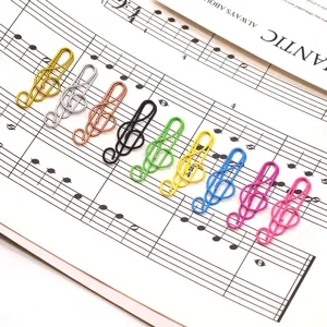 Creatieve muzieknoot paperclips metaal g-sleutel kleurrijke briefclips kantoor stationery