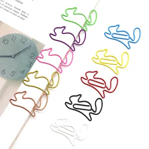 Cute Squirrel Shaped Metal Paper Clips Creative Animal Shape Bookmarks Stationery For Office School Document