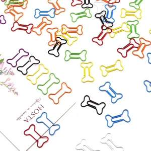 Kleurrijke benvormige metalen paperclips, creatieve briefpapier bladwijzers voor kantoor en school.