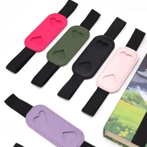 PU leather single pen holder elastic band for notebook and fountain pen protective case pouch