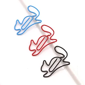 Cute squirrel shaped metal paper clips, colored creative bookmarks and sorting clips.