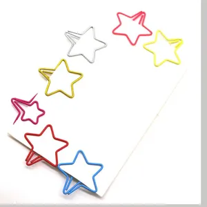 Trombones en metal etoile colores mignons marque-pages de forme pour le bureau.