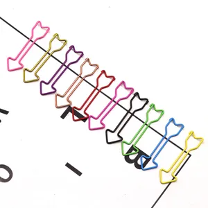 Bunte Metallpfeil-Büroklammern, kreative Bürobedarf Dokumenten-Klassifizierungs-Clips.