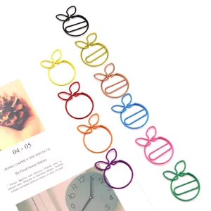 Creative shaped paper clips, colorful metal memo clips, cute fruit design stationery