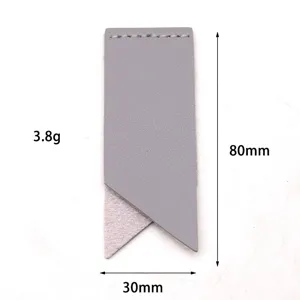 Minimalist solid color faux leather corner bookmark, waterproof, durable, stylish desk accessory.