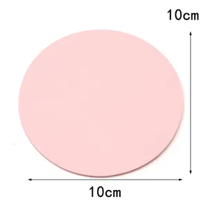 Posavasos de cuero redondo rosa mantel individual minimalista impermeable aislamiento 10cm
