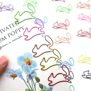 Cute squirrel shaped paper clips colorful metal animal bookmarks for office and school use