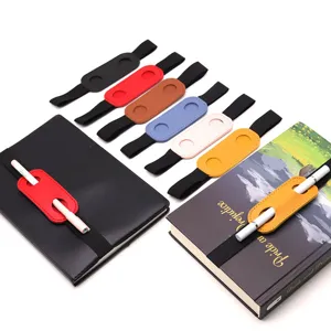 Porte Stylo Élastique en Cuir Minimaliste Pour Carnet Journal Pochette Boucle Élastique Bureau École Accessoires De Papeterie