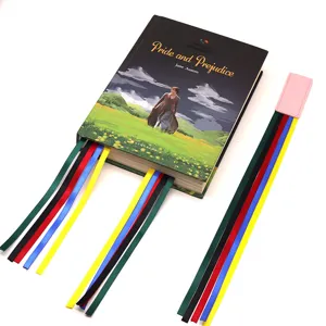 Leather ribbon bookmark colorful ribbon set for student textbook bible reading page marker tool