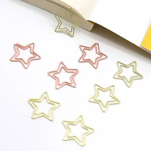 Graffette metalliche a forma di stella per organizzare documenti e carta in ufficio