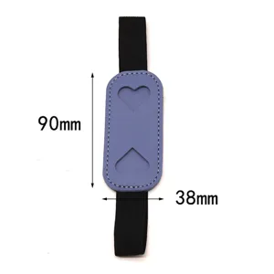PU leather single pen holder elastic band notebook pen pouch strap organizer accessory
