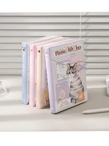Quaderno magnetico in pelle di gatto carino agenda diario per uso scolastico e ufficio.