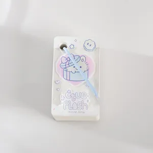 Close-up detail view of the cute acrylic strap memo pocket book with adorable cat design.