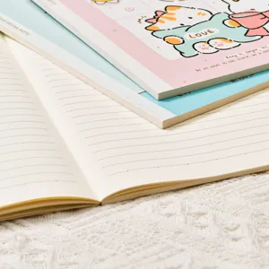 Schattig kat B5 gelijmd gelinieerd notitieboekje, eenvoudige studenten stationery voor school.