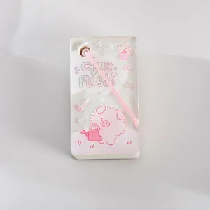Portable acrylic strap mini memo notebook with cute pig design, perfect for daily notes.