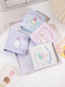 Schattige pastel fotokaartmap en opbergdoos set met lieve dierontwerpen voor verzamelaars.