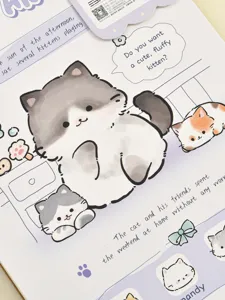A4 Skizzenbuch mit süßen Katzenillustrationen, ideal zum Zeichnen und Skizzieren für Kunst.