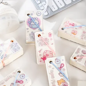 Cute acrylic strap pocket notebook mini memo pad portable blank note book sweet pets style