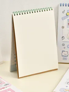 A4 Spiralen Malbuch mit Kraftpapier Rücken Leere Weiße Seiten zum Zeichnen und Skizzieren