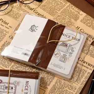 Tragbares M5 Reise Notizbuch Leder Tagebuch Planer ästhetisches Tagebuch für Studenten