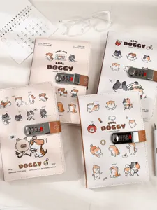 Schattig notitieboekje met cijferslot en leuke diermotieven voor creatief schrijven en dagboek.