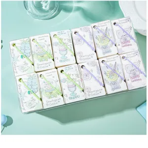Portable acrylic bound memo pad with cute pet design pocket vocabulary notebook detail