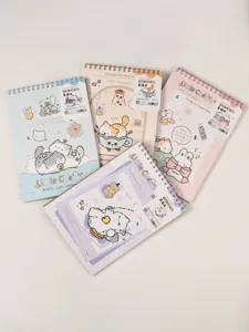 A4 spiral sketchbook cute cat illustration drawing book art painting notepad for students
