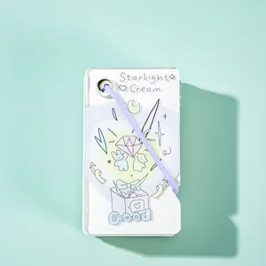 Portable acrylic strap notebook cute memo book pocket word book for daily study and notes.