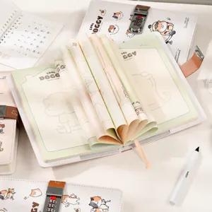 Schattig tekenfilm hond design wachtwoord vergrendeld dagboek notitieboek voor studenten.