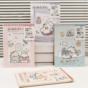 A4 Sketchbook Drawing Pad Cute Cat Cartoon Illustration Spiral Bound Sketch Book For Art Students Painting