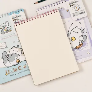 A4 spiral sketchbook cute cat drawing book blank inner pages for art students painting.