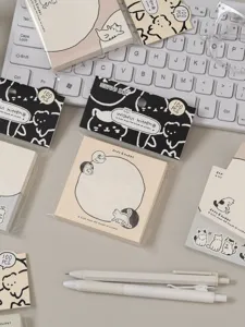 Süße Katzen Haftnotizen 100 Blatt Notizblock schlichtes Schüler Nachrichtenpapier