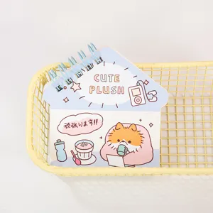 Cute house shaped spiral notebook portable pocket memo pad with adorable cartoon plush pet cover