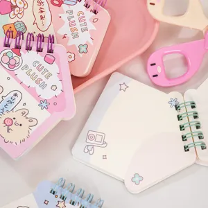 Korean INS style cute cartoon spiral notebook portable pocket memo pad with delicate pages