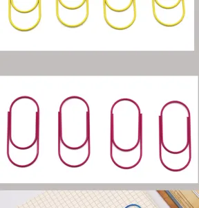 Colorful shaped paperclips candy color cute metal bookmarks for student office school use
