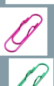 Colorful metal paper clip creative pen holder cute bookmark office stationery supply set
