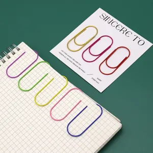Colorful Shaped Metal Paper Clips Candy Color Decorative Bookmarks For Student School And Office Document Organization