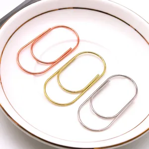 Large colored metal paper clips cute bookmarks for office and school organization use.