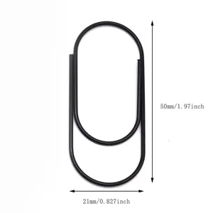 Large black metal paper clip jumbo stationery bookmark office school supply tool