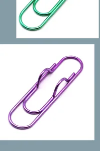 Colorful metal paper clips creative pen holder bookmarks cute office stationery set