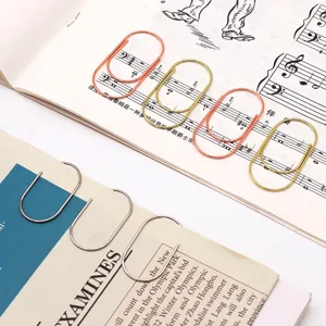 Large metal paper clips cute colorful bookmarks for office and school stationery supplies.